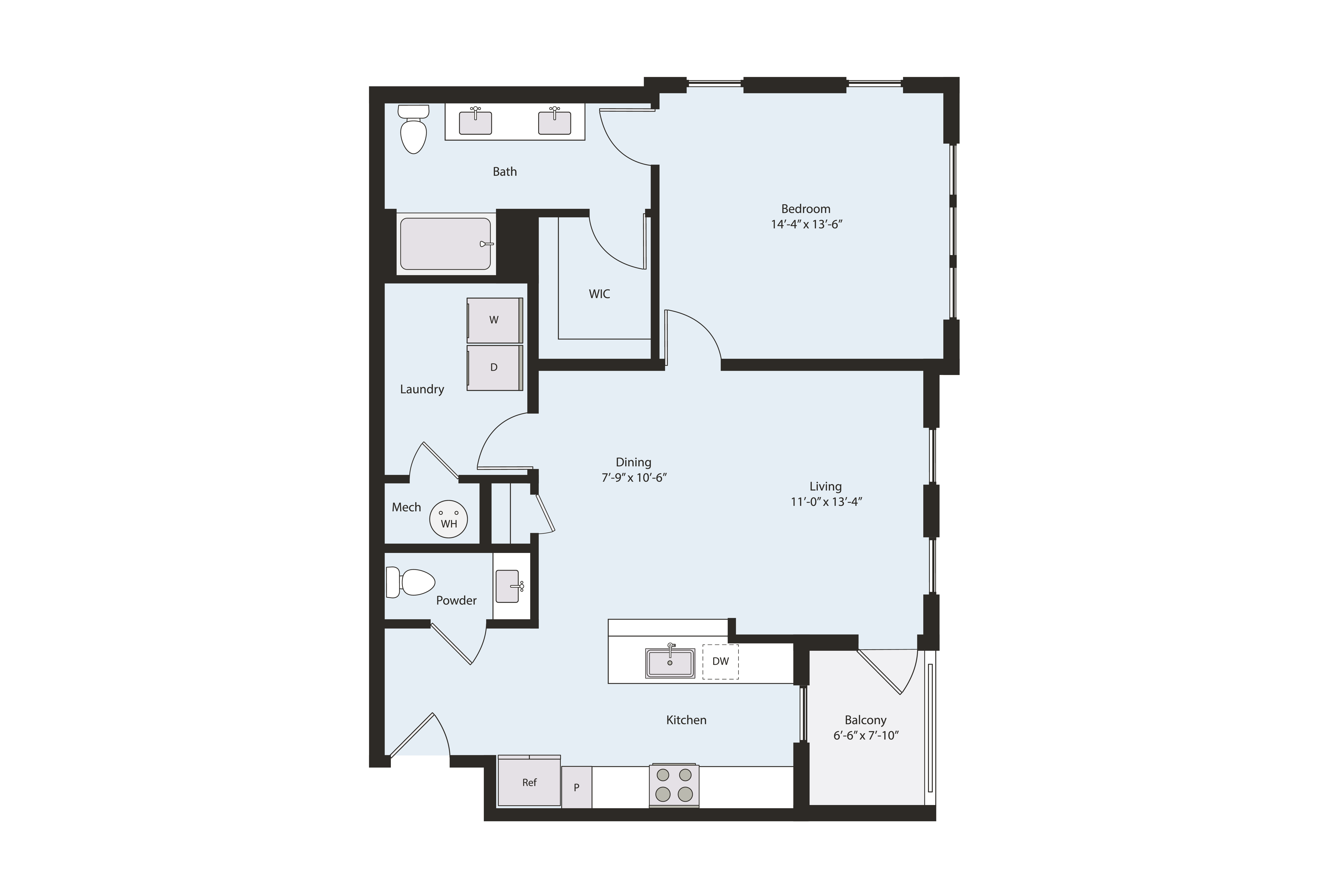 Floor plan layout diagram for A3-1